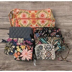 7 Vera Bradley Purses Crossbody Wallets Bags Quilted Floral Fox Clutch Set READ